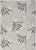 4' X 6' Gray Black And Ivory Palm Leaf Indoor Outdoor Area Rug