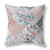 18" Pink Blue Boho Floral Indoor Outdoor Throw Pillow