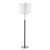 62" Floor Lamp With White Fabric Drum Shade