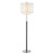 62" Floor Lamp With White Fabric Drum Shade