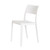 Set of Two White Heavy Duty Plastic Outdoor Stacking Accent Chairs