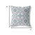 26” Powder Blue Paisley Indoor Outdoor Throw Pillow