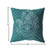 16” Teal White Hamsa Indoor Outdoor Throw Pillow