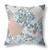 26" White Blue Floral Indoor Outdoor Throw Pillow