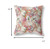 18” White Red Tropical Indoor Outdoor Throw Pillow