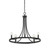 Black Candle Style Five Light Metal Dimmable Chandelier