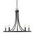 Black Candle Style Five Light Metal Dimmable Chandelier