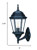 Matte Black Swing Arm Glass Lantern Wall Light