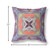 26” Purple Orange Geo Tribal Indoor Outdoor Throw Pillow