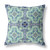 16" Aqua Blue Cloverleaf Boho Suede Throw Pillow