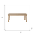 47" Natural Solid Wood Outdoor Coffee Table