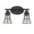 Two Light Bronze Cage Wall Light
