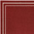5' X 7' Brick Red And Ivory Indoor Outdoor Area Rug