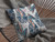 20” Blue Gray Tropical Leaf Indoor Outdoor Throw Pillow