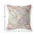 20” Cream Red Patch Indoor Outdoor Throw Pillow