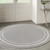 8' Gray And Ivory Round Indoor Outdoor Area Rug
