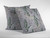 26” Gray Purple Tropical Leaf Indoor Outdoor Throw Pillow
