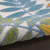 3' X 5' Ivory Yellow Orange Green And Blue Palm Leaf Indoor Outdoor Area Rug