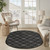 6' X 9' Charcoal And Black Trellis Indoor Outdoor Area Rug