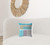 16" X 16" Turquoise Zippered Patchwork Indoor Outdoor Throw Pillow Cover & Insert