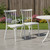 Set of Four 22" White Heavy Duty Plastic Outdoor Stacking Dining Chairs