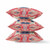 20” Red Cream Geo Tribal Indoor Outdoor Throw Pillow
