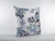 20” Gray White Butterfly Indoor Outdoor Throw Pillow