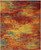 10' X 14' Flame Abstract Indoor Outdoor Area Rug