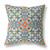 26" Blue Cream Cloverleaf Indoor Outdoor Throw Pillow