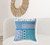 26" X 26" Blue And White Zippered Patchwork Indoor Outdoor Throw Pillow Cover & Insert