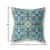 20" Aqua Indigo Cloverleaf Indoor Outdoor Throw Pillow