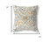 26” Gold Cream Patch Indoor Outdoor Throw Pillow