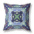 20” Blue Green Geo Tribal Indoor Outdoor Throw Pillow