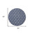 5' Blue Round Floral Indoor Outdoor Area Rug