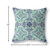20" Aqua Blue Cloverleaf Boho Suede Throw Pillow