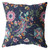 20" Navy Pink Peacock Indoor Outdoor Throw Pillow