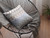 20” Orange Gray Hatch Indoor Outdoor Throw Pillow