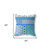 20” Turquoise Blue Patch Indoor Outdoor Throw Pillow - 606114562382