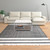 9' X 12' Dark Gray Striped Handmade Indoor Outdoor Area Rug