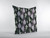 18” Black Purple Fall Leaves Indoor Outdoor Throw Pillow