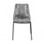 Set of Two 22" Gray Metal Outdoor Dining Chair