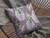 20” White Purple Tropical Leaf Indoor Outdoor Throw Pillow