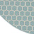 8' Aqua And Ivory Geometric Indoor Outdoor Area Rug