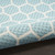 8' Aqua And Ivory Geometric Indoor Outdoor Area Rug