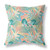 20” Blue Peach Tropical Indoor Outdoor Throw Pillow