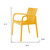 Set of Two Gold Heavy Duty Plastic Outdoor Stacking Dining Chairs