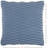 18" Blue Dot And Stripe Polyester and Cotton Blend Throw Pillow With Texture