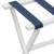 Hotel White Finish Wood Folding Luggage Rack with Navy Straps - 4512822739137