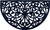18" X 30" Black Rubber Scrollwork Welcome Outdoor Semi Circle Door Mat - 608219044459