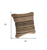 Set of Two 18" Brown and Dark Green Striped Cotton Blend Throw Pillows with Texture
